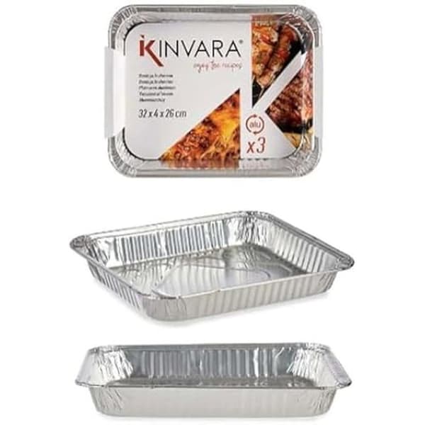 Brädspel - Kinvara - Aluminium - 32,5 x 26 x 3,8 cm - Flerfärgad - 3 stycken
