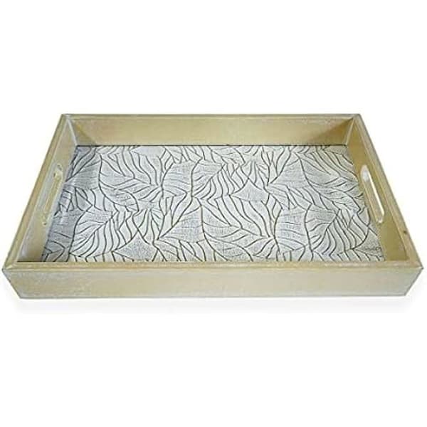 Bricka - VERSA - Versa - MDF trä - Flerfärgad - 37,5 x 25 x 6 cm
