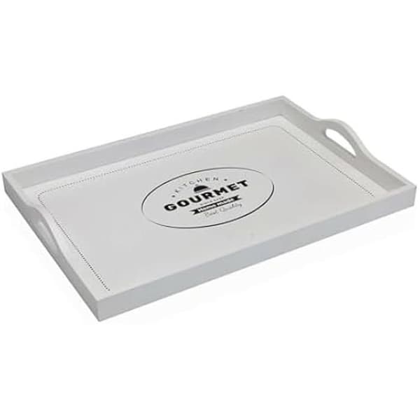 Bricka - VERSA - Gourmet MDF-trä - Flerfärgad - 46,5 x 31,5 x 6,5 cm - Rektangulär