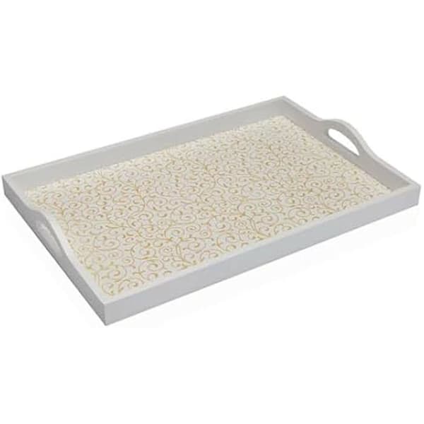 Bricka - VERSA - Serpentine - MDF - Flerfärgad - 46,5 x 31,5 x 6,5 cm