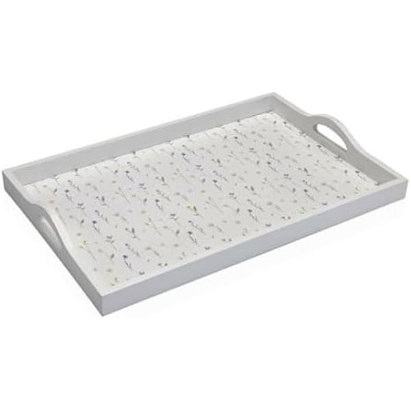 Bricka - VERSA - MDF Wood Laison - Flerfärgad - 46,5 x 31,5 x 6,5 cm - Rektangulär
