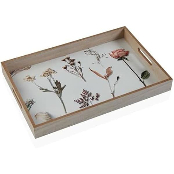 MDF träbricka - VERSA - Flerfärgad - 46,5 x 31,5 x 6,5 cm - Rektangulär - Kvalitet till bästa pris