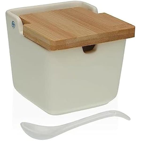 Sockerskål - VERSA - Versa - Keramik - Beige - 8,8 x 8,5 x 8,8 cm