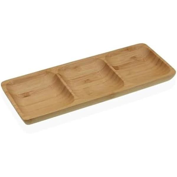 Snackbricka - VERSA - Bambu - Flerfärgad - 27,5 x 11,5 x 3,5 cm - Rektangulär