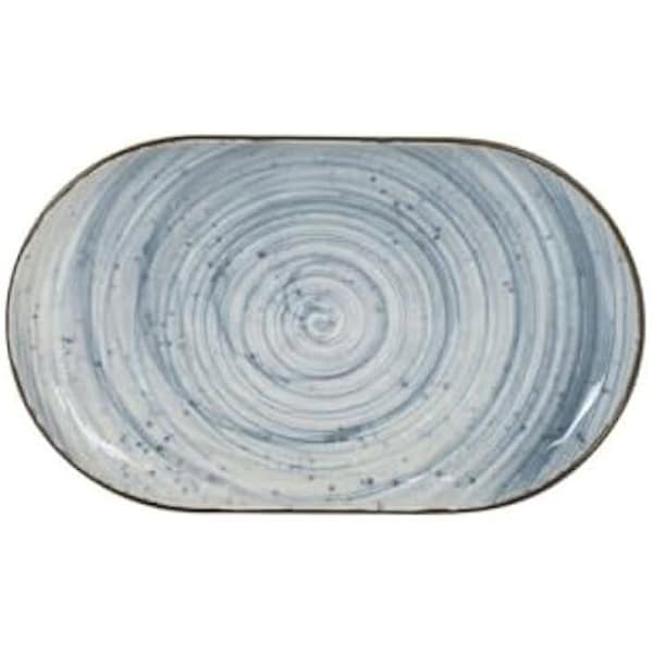 La Mediterránea Set med 18 snacksbrickor med oval ring 25 x 15 x 2,2 cm