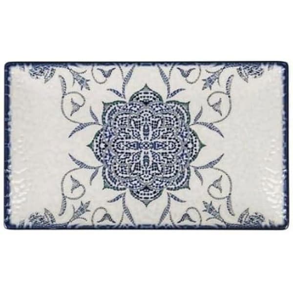 Köksfat - LA MEDITERRÁNEA - Rektangulärt - Porslin - Flerfärgat - 25,3 x 15 x 1,8 cm