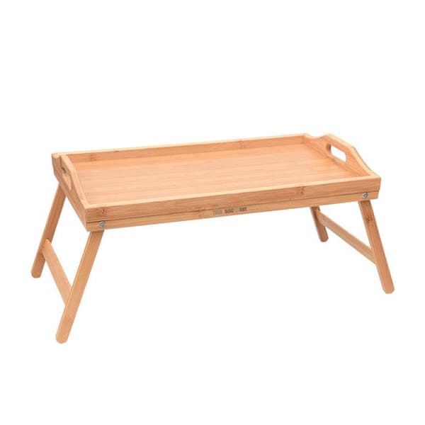 TD® Bambu frukostbricka i säng/bärbar dator med handtag och fotplatta/ TakeTokio