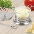 Miniatyrbild 3 av 4: Dispenser - Home Deco Factory - KA4772 - Parmesan gryta - Sked ingår - Rostfritt stål grå och transparent