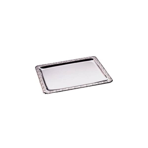 Rektangulär serveringsbricka i polerat rostfritt stål - APS 420 x 310 mm