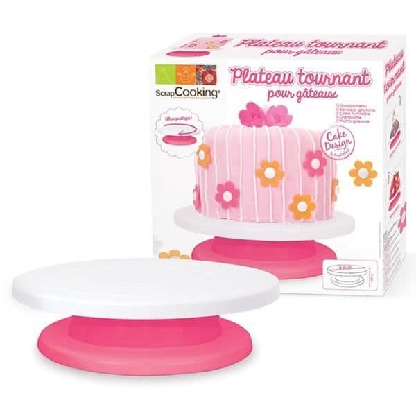 Skivspelare - SCRAPCOOKING - Ø 28 cm - Vit plast - Tål inte diskmaskin - Rund