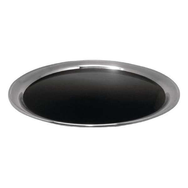 Antirätningsplatta - Olympia - 305 mm - Rostfritt stål - Rund - Svart