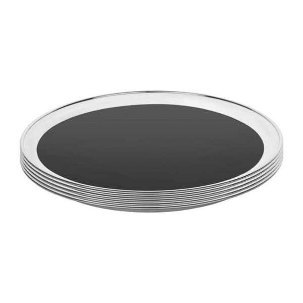 Antirätningsplatta - Olympia - 305 mm - Rostfritt stål - Rund - Svart