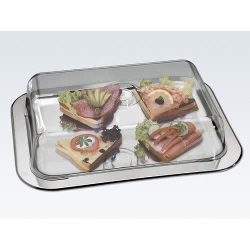 Förrättsbricka - Chg - 18623FR-07 - Rostfritt stål - 42 x 31 x 8,5 cm - Grå