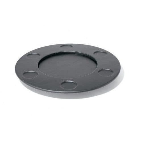 Kökstillbehör - Alessi - SG61 B Mami - Rund roterande bricka - Svartlackerat trä - För fondue