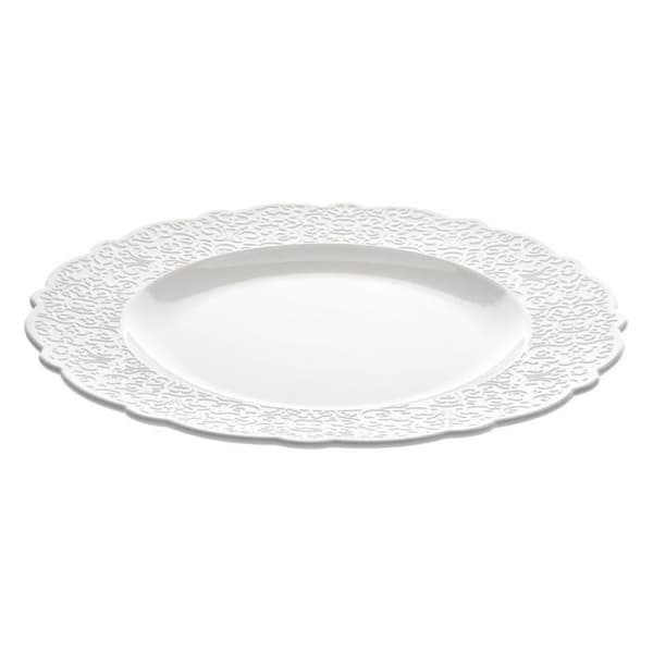 Serveringsfat - Alessi - MW01-21 - Vitt porslin - Ø33,50 cm - Tål maskindisk