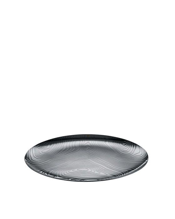 Bricka - Alessi serveringsfat - PU07 - Faner - Designbricka, i 18/10 rostfritt stål med reliefdekoration
