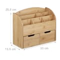 Miniatyrbild 2 av 4: Kontorsorganisatör - Relaxdays - 10020336 - 2 lådor - Bambu - Rektangulär