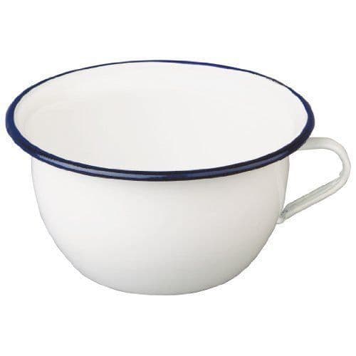 Kammarkruka - Ibili - 903524 - Förglasat emaljerat stål - Diameter 24 cm - Vit/Blå