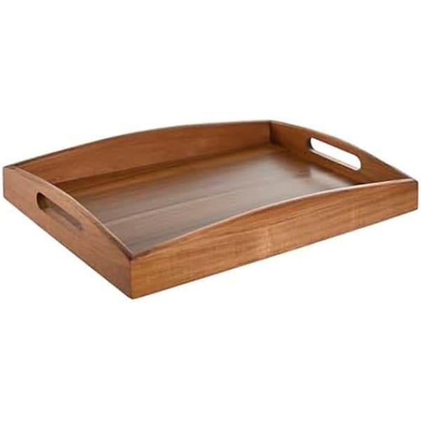 Bricka - HOME ESPRIT - Acacia - Flerfärgad - 39,5 x 25,5 x 5,5 cm - Rektangulär