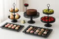 Miniatyrbillede 2 af 3: Sæt med 9 sorte kageopsatser til søde kager, muffins og kageopsatser.