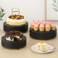 Miniatyrbillede 2 af 5: Sæt med 3 sorte kageopsatser til søde kager, muffins og kageopsatser