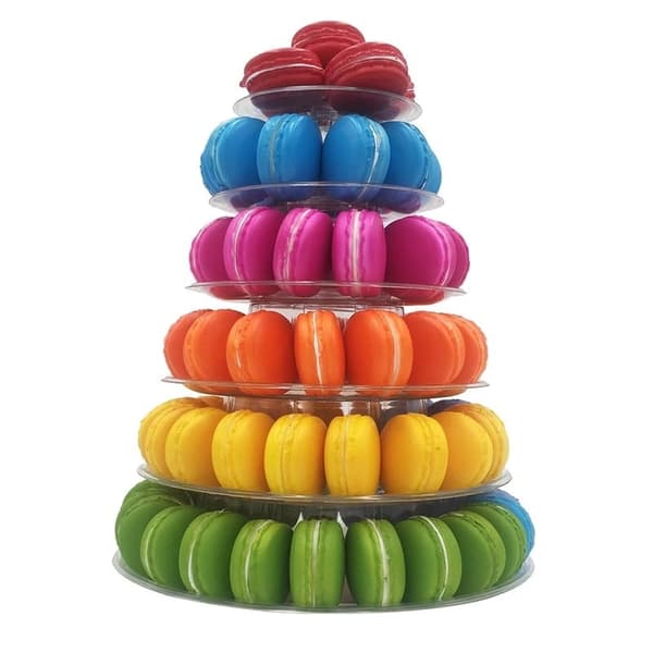 Macaron-teline, 6-kerroksinen, monikerroksinen seisova torni