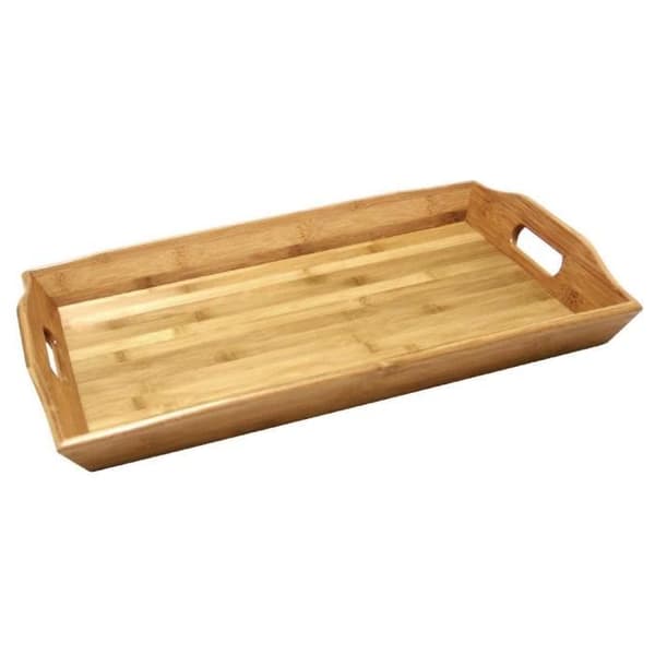 Servicebricka - Olympia - Bambou - Rektangulär - 76x58.4x38.1 cm - Brun