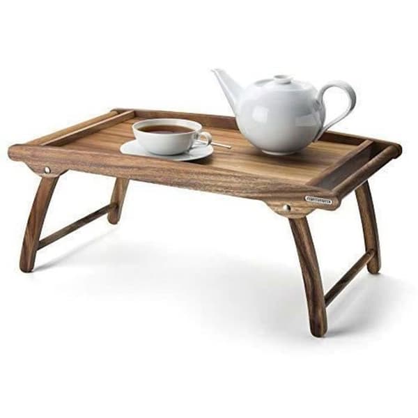 Sängbricka - Continenta - Acaciaträ - 61 cm - Rektangulär - Brun
