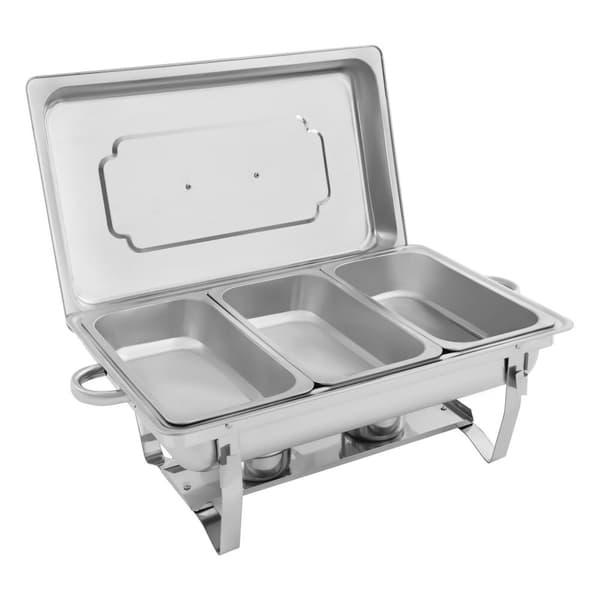 Chafing Dish Buffet, 3 Fack, Rostfritt Stål