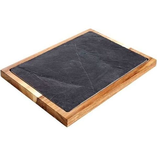 Bricka - COSY&amp;TRENDY - Acacia - Skiffer - 35x25x2,5cm - Rektangulär