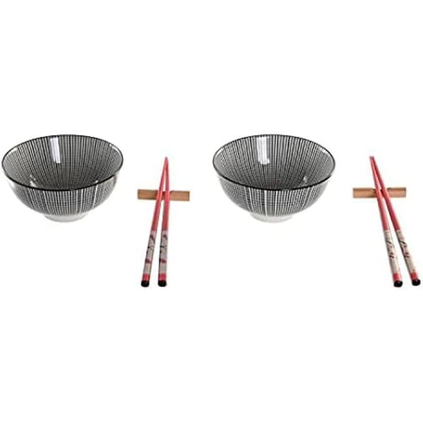 Sushiset - DKD HOME DECOR - Svart - Bambu och stengods - 55 x 63 x 31 cm - För vuxna