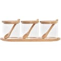 Miniatyrbild 1 av 2: Sockerskål - DKD HEMINNREDNING - Basic - Transparent - Bambu - 3 delar - 8,5 cm