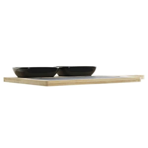 Appetizer Board - Bambu - Skiffer - 33x19 cm - Naturlig och svart färg - Rektangulär