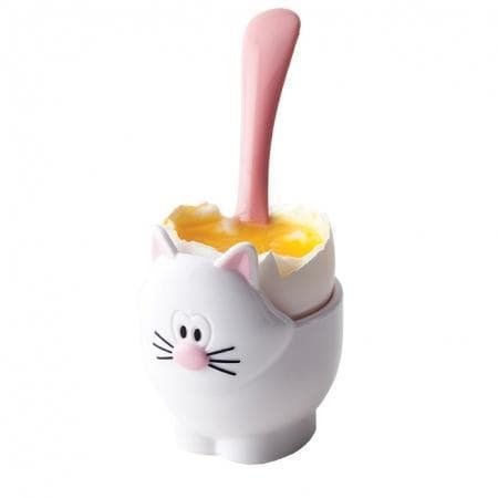 Äggkopp med sked Meow katt Jo!e