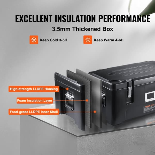 Stabelbar Catering Varmebox, 36QT Kapacitet, Holder Mad Varm i 6 Timer, Ikke-Elektrisk Design