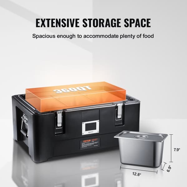 Stabelbar Catering Varmebox, 36QT Kapacitet, Holder Mad Varm i 6 Timer, Ikke-Elektrisk Design