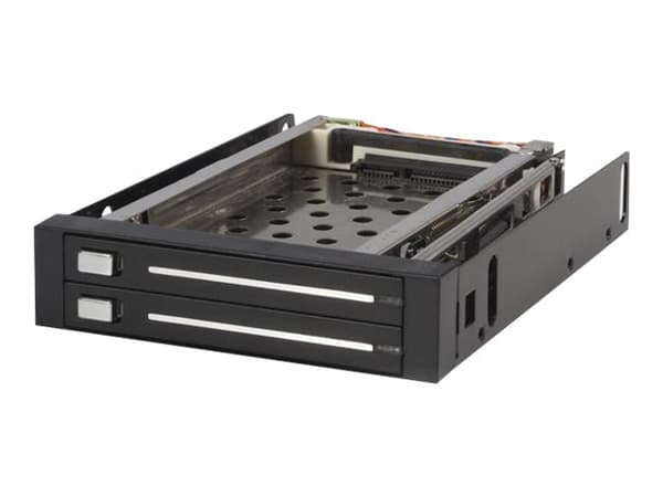StarTech.com 2 Drive 2.5in Trayless Hot Swap SATA Mobile Rack Backplane - Dual Drive SATA Mobile Rack Enclosure for 3.5 HDD (HSB220SAT25B) - Uttagbar