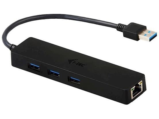 i-tec Advance U3GL3SLIM, Musta, VIA VL813, ASIX AS88179, 123 mm, 29 mm, 19 mm, 50 g