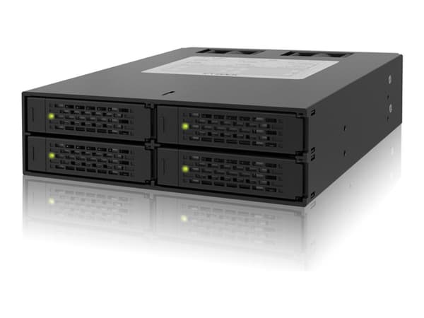 Cremax ICY Dock ToughArmor MB994SP-4SB-1 - Hus for lagringsenhet - SATA 6Gb/s - SATA 6Gb/s - matt svart