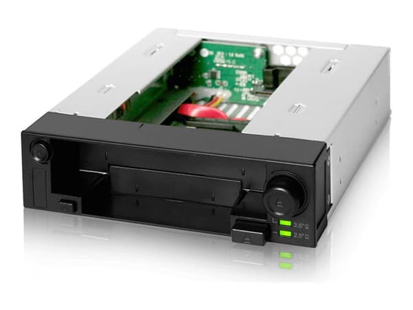 Cremax ICY Dock DuoSwap MB971SP-B - Lagringsdrevhylse - 2.5", 3.5" - svart