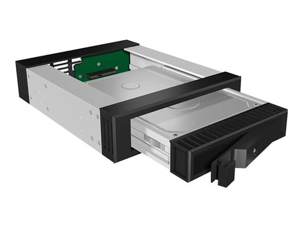 ICY BOX IB-129SSK-B - Uttagbar harddiskramme - svart