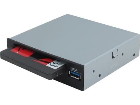 Sedna SE-IHD-302-U, 8,89 cm (3.5"), I/O-porttien paneeli, 2.5", USB 3.2 Gen 1 (3.1 Gen 1) Type-A, Musta, Harmaa