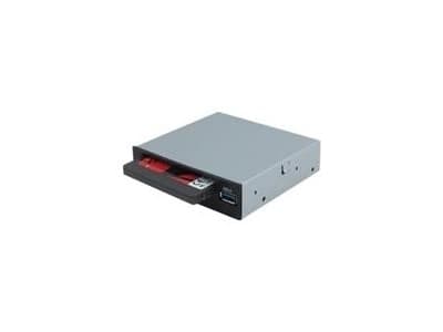 Sedna SE-IHD-302-U, 8,89 cm (3.5"), I/O-porttien paneeli, 2.5", USB 3.2 Gen 1 (3.1 Gen 1) Type-A, Musta, Harmaa