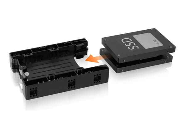 ICY Dock EZ-Fit Lite MB290SP-1B - Ramme - 3,5" til 2 x 2,5" - sortering