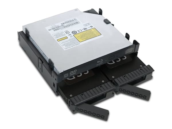 ICY Dock ExpressCage MB732SPO-B - Lagringsdrevhylse - 2.5" - 5,25" til 2 x 2,5" og 5,25" Slim Line / 5,25" Ultra Slim - svart