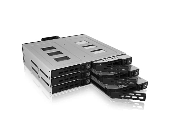 ICY BOX IB-2260SSK-12G, 13,3 cm (5.25"), Fack för datalagringsenhet, 2.5", SATA, SATA II, SATA III, Serial Attached SCSI (SAS), Svart, Metall