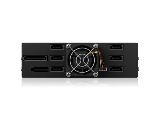 ICY BOX IB-2260SSK-12G, 13,3 cm (5.25"), Fack för datalagringsenhet, 2.5", SATA, SATA II, SATA III, Serial Attached SCSI (SAS), Svart, Metall
