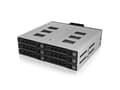 Miniatyrbild 2 av 5: ICY BOX IB-2260SSK-12G, 13,3 cm (5.25"), Fack för datalagringsenhet, 2.5", SATA, SATA II, SATA III, Serial Attached SCSI (SAS), Svart, Metall