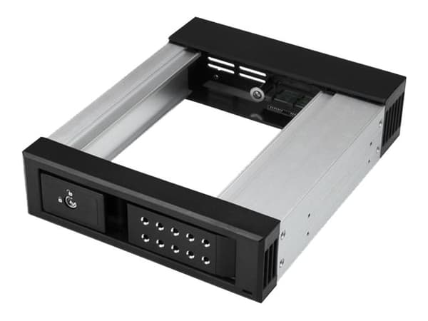 StarTech.com HSB1SATSASBA, 13,3 cm (5.25"), Liitinpaneeli, 10000 GB, 3.5", SATA, Serial ATA II, Serial ATA III, Serial Attached SCSI (SAS), Musta