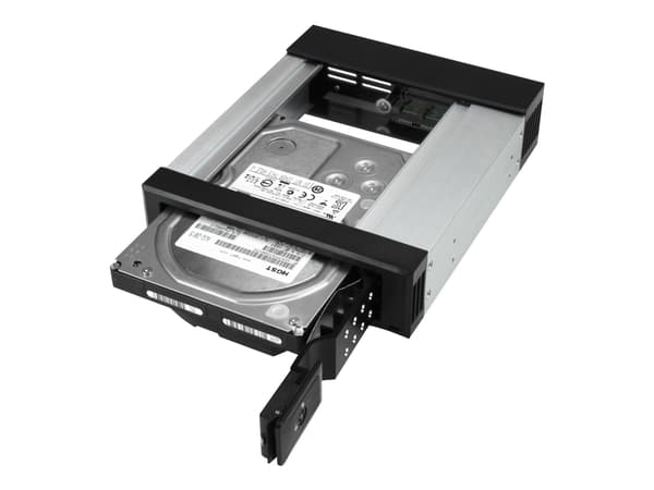 StarTech.com HSB1SATSASBA, 13,3 cm (5.25"), Liitinpaneeli, 10000 GB, 3.5", SATA, Serial ATA II, Serial ATA III, Serial Attached SCSI (SAS), Musta